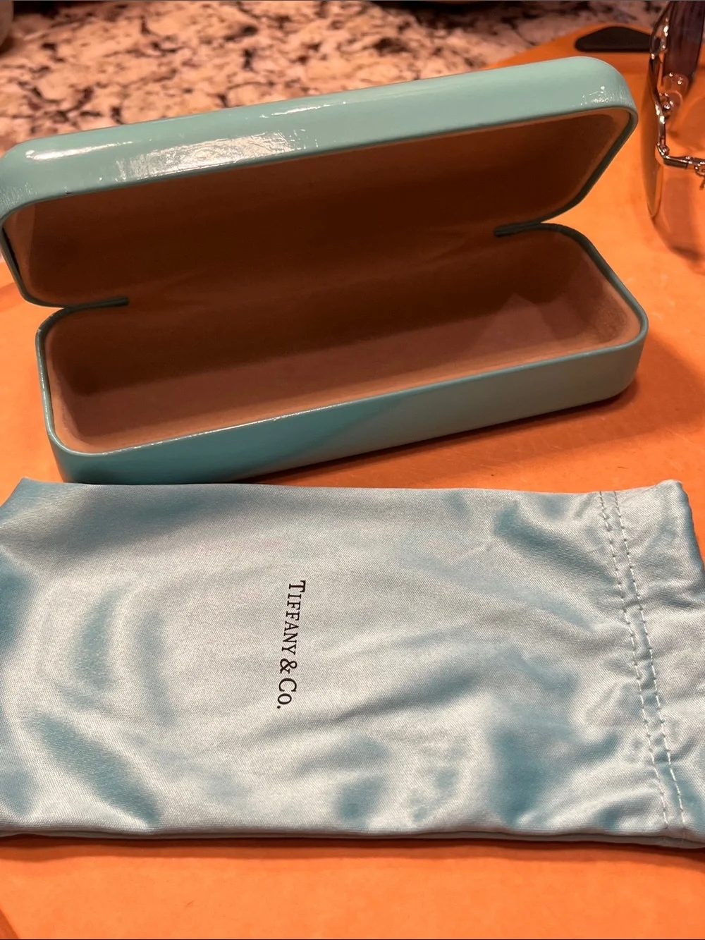 Tiffany & Co. Aviator Sunglasses in Silver Frame with Brown Lenses
